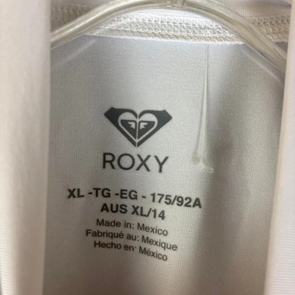 Kids Roxy white swim‎ shirt with black logo